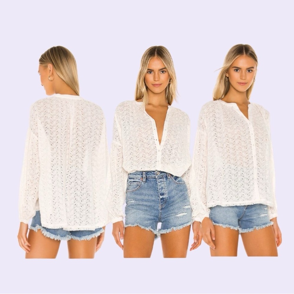 Free People Maddison Eyelet Blouse